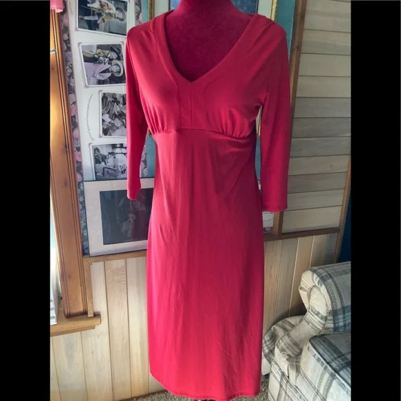 Travel Smith Dresses | Travel Smith Nwt Empire Waist Dress | Color: Red | Size: S | Valori254's Closet